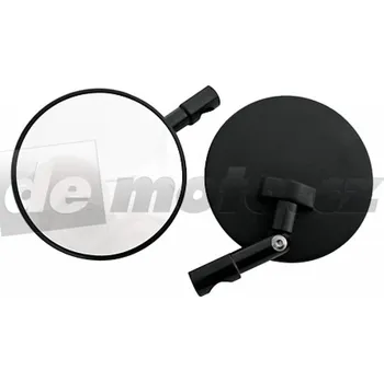 Zrcátko pro motocykl Motocyklové univerzální zrcátka SUPERBIKE na koncovky řidítek - černé