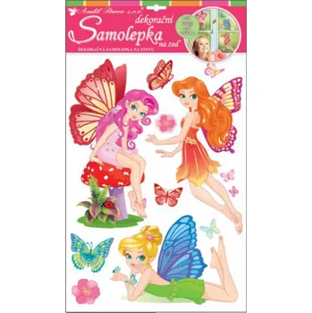 Samolepící dekorace Dětská samolepicí 3D pokojová dekorace na stěnu Víly 10166 / 3D nálepka pro děti (49 x 29 cm) Room Decor