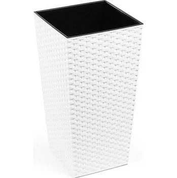 Květináč Květinový obal FINEZIA RATANO ø 19 cm Barva: Bílá