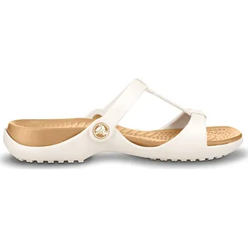 Dámské pantofle Crocs Cleo III Oyster/Gold W9