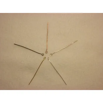 Materiál na výrobu šperku Ketlovací jehla 40mm Galvanizace: stříbro