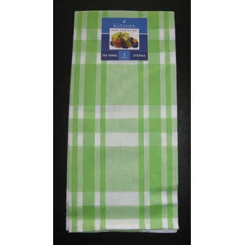 Utěrka Kuchyňská utěrka zelená - širší pruhy - 1 ks