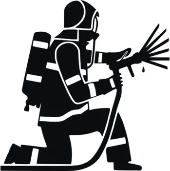 samolepka Merci-shop. Samolepka hasič 2 ( 12 cm x 12 cm )