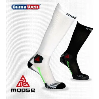 Pánské ponožky COMPRESS DRIVE EXTRA kompresní podkolenky Moose bílá S