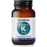 Viridian Vitamin K 50 mcg 30 kapslí
