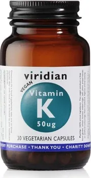 Viridian Vitamin K 50 mcg 30 kapslí