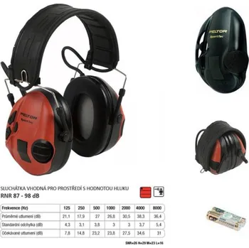 Chránič sluchu 3M PELTOR SportTac Elektronická střelecká sluchátka Barva: červeno - černá