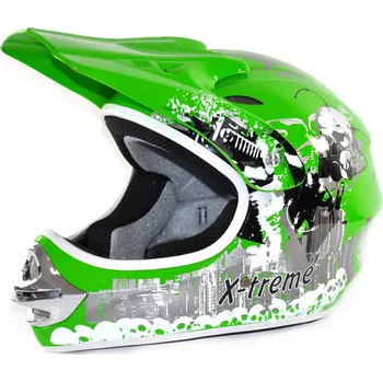 Helma na motorku Dětská helma Xtreme - Zelená S
