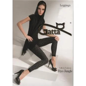 Dámské legíny RIYO JUNGLE 60den-leginy Gatta nero-černé 3-M (dámské leginy matné, bez vyznačeného sedu)