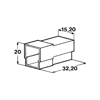 Auto elektroinstalace Kryt na 3 kolíky 6,3mm bílý T (pro dutinku 427926)