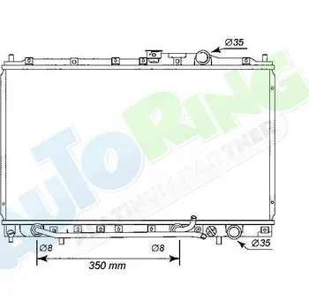 Chladič motoru Chladič vody MITSUBISHI Lancer (CB0) 05.91-06.96 LP.0000.1754.70-185549 - DOPRAVA ZDARMA