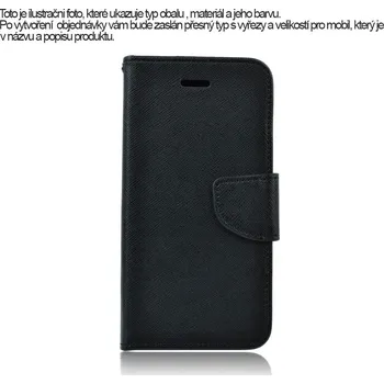 Pouzdro na mobilní telefon Flipové pouzdro na mobil Fancy Book Case Alcatel Pixi 3 (3,5) černá (Obal, kryt Fancy Book Case pro mobil Alcatel Pixi 3 (3,5) černý odstín)