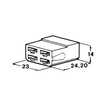 Auto elektroinstalace Kryt na 4 dutinky 6,3mm bílý (pro dutinku 427907 + 427908)