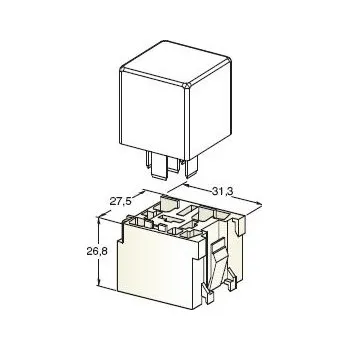 Relé Patice relé 4/5 pinů - plast bez konektorů (náhrada za 426998)