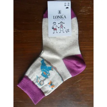 EVORYN-dětské ponožky LONKA 25-29 (17-19) (dětské ponožky s obrázkem medvěda)