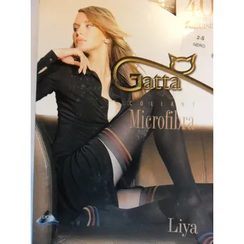 Dámské punčochy LIYA 04 40den-punčochové kalhoty GATTA black(černé) 2-S (punčochové kalhoty imitující punčochy)