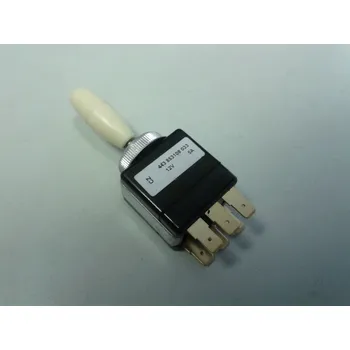 Přepínač PAL 12V/5A třípolohový krátký 6P (dvě řady kontaktů)