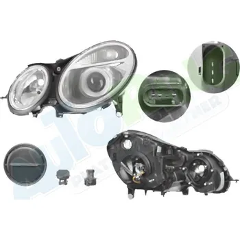 Přední světlomet Hlavní světlomet MERCEDES E Class (W211) 02.02-05.06 LA.0000.8582.01-55321 - DOPRAVA ZDARMA