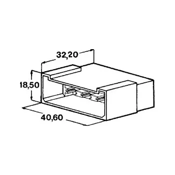 Auto elektroinstalace Kryt na 8 kolíků 6,3mm bílý (pro dutinku 427926)