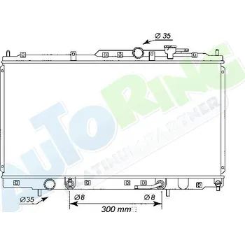 Chladič motoru Chladič vody MITSUBISHI Galant (EA0) 08.96-2004 LP.0000.1698.09-169809 - DOPRAVA ZDARMA