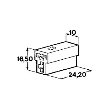 Auto elektroinstalace Kryt na 2 dutinky 6,3mm bílý T (pro dutinku 427907 + 427908)