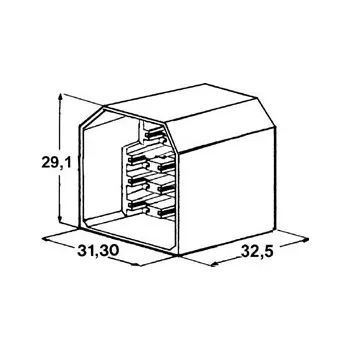 Auto elektroinstalace Kryt na 11 kolíků 6,3mm bílý (pro dutinku 427926)