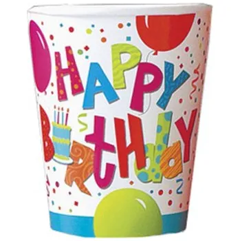 Amscan Kelímky Happy Birthday 8 ks
