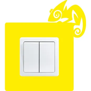 Samolepící dekorace Samolepka pod vypínač Chameleon (samolepka na zeď)