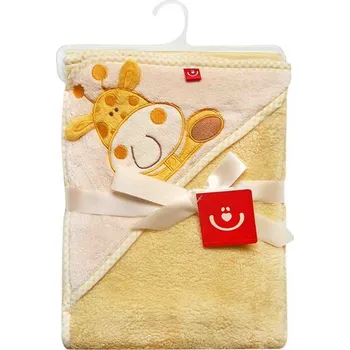 Bobobaby osuška dětská s kapucí termofroté žirafa 76x80 cm