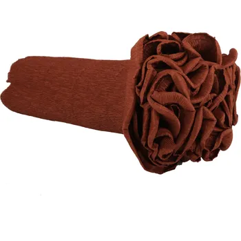 Krepový papír Krepový kornout 25cm x 2,5m 568-HNĚDÁ