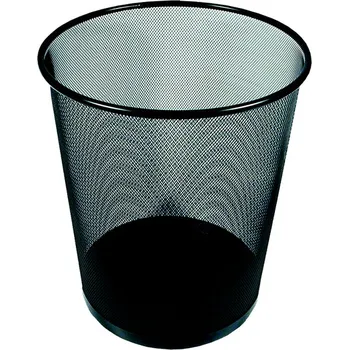 Odpadkový koš koš kovový malý černý drátěný 26,5 x 26,5 cm, 10l