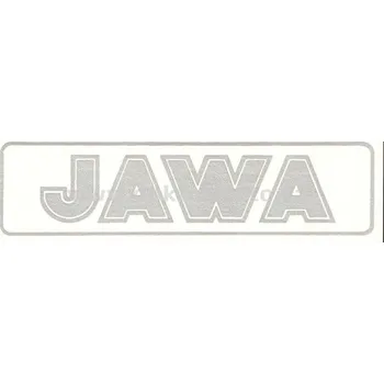 Samolepicí dekorace na vozidlo Nálepka JAWA - stříbrná 140x35