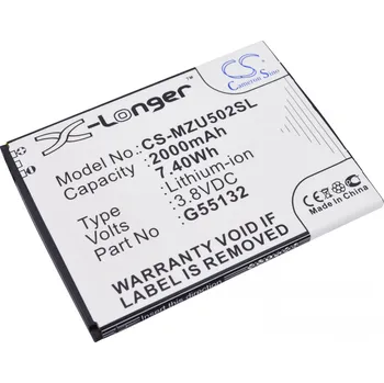 Baterie pro mobilní telefon Baterie Cameron Sino CS-MZU502SL pro NAVON Mizu D502 - neoriginální