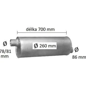 Tlumič výfuku Tlumič výfuku DAF F 1900 (PR 61.00-3)
