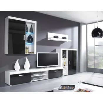Obývací stěna Cama Meble Samba A bílá/černá