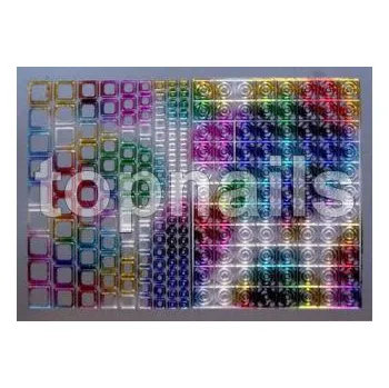 samolepka samolepky "CUBE&RING" multicolor-opal silver