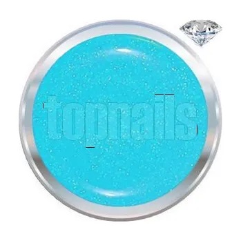 Umělé nehty topnails - barevný UV gel DIAMOND CYAN 5g (color gel)