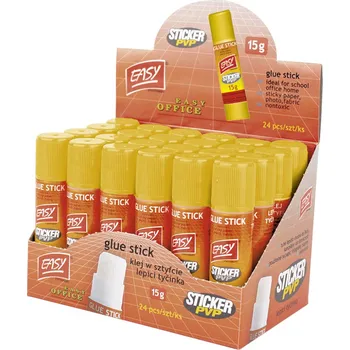 Kancelářské lepidlo Easy Lepící tyčinka 15 g 24 ks