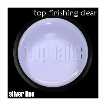 Lak na nehty SILVER LINE - top FINISHING clear 15g (finish gel)