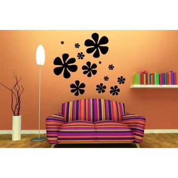 Samolepící dekorace Samolepka na zeď Plné květy (dekorace na zeď)
