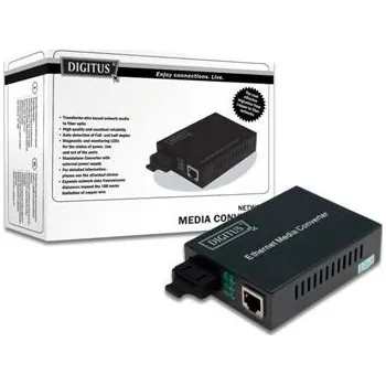 Switch DIGITUS 10/100Base-TX to 100Base-FX Singlemode Dual Fiber ST connector 20km