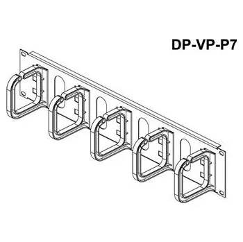 Racková skříň CONTEG Váz. panel,2U,19"jednostr.,80x80mm,9005
