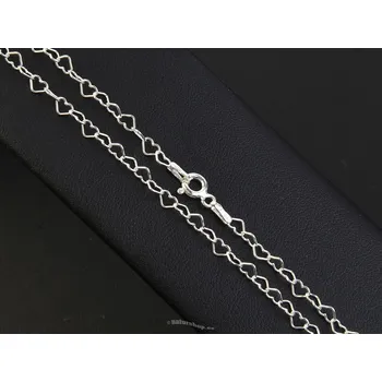Řetízek Stříbro řetízek srdíčkový mini 55cm Ag 925/1000 cca 2.9g
