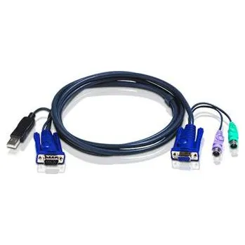 Switch ATEN KVM sdružený kabel k CS-82A/84A/138A/88A, USB na PS/2, 2m