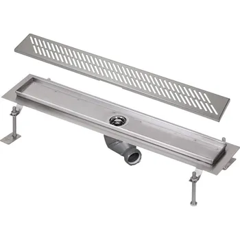 sprchový žlab SLKN 03D - Nerezový koupelnový žlábek do prostoru, délka 75 cm, lesk 69034