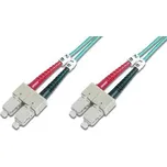 DIGITUS Fiber Optic Patch Cord, SC/SC Multimode 50/125 µ, OM3, Duplex, 2m