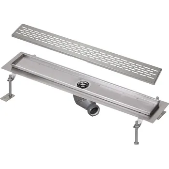 sprchový žlab SLKN 03E - Nerezový koupelnový žlábek do prostoru, délka 75 cm, lesk 69035