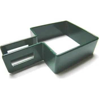 Příslušenství pro plot Objímka zelená čtyřhranný sloupek 60/60 koncová (Zn+komaxit zelená RAL 6005)