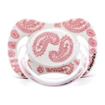 dudlíky Anatomické šidítko LOVE 0-6m silikon – SUAVINEX bílý/růžový vzor