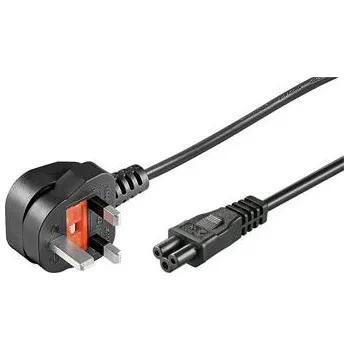 Kabel do PC PremiumCord Kabel síťový 230V 2m, trojlístek a zástrčka pro Velkou Británii